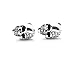 Xusamss Hip Hop Stainless Steel Crystal Eye Skull Stud Earrings