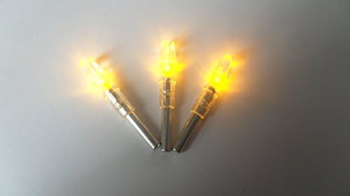 12pcs Yellow Automatically Lighted Nock Compound Bow Led Lighted Arrow Nock