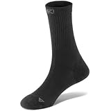 Keen Womens Clifton Crew Ultralite Athletic Sock, Black, Large