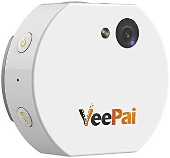 Veepai WiFi 1080P HD Wearable Sports Action Camera, Real Time Live Video Mini DVR 8MP, Support 32G TF Card (White, Z2)