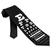 Three Rooker Eye Chart Tie - Black Polyester