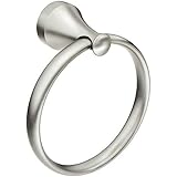 Moen MY6286BN Hamden Towel Ring, Spot Resist Brushed Nickel