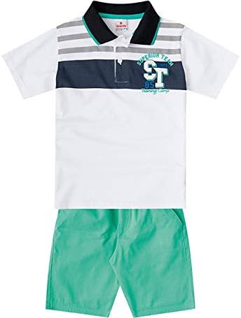 bermuda sarja branca infantil