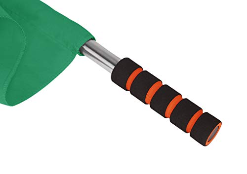 JIAHG Red Referee Flags with Metal Pole Foam Handle Sports Match Linesman Command Flags Red Stainless Steel Signal Flag Football Soccer Ref Flags Rugby Official Flag Track and Field Sports (Green)