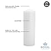 Royal Imports Pillar Candles White Unscented Premium Wax, 100 Hours Burning for Wedding, Spa, Party, Birthday, Holiday, Bath, Home Decor - 3