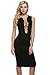 Zeagoo Womens Stretch Deep V Neck Plunge Bodycon Party Cocktail Evening Dresses