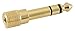 eFuture 615136 LE Quality Headphone Adapter Stereo Gold Plug 1/4-Inch Male to 1/8-Inch Female