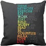 Lightinglife Dark Home Throw Pillow Positive Typography 16 By 16 Throw Pillow Decorative Pillow 16 X 16