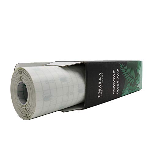 Tattoo Bandage Roll - Yakecan 7.8" x 10 Yard Tattoo Film Waterproof Breathable Transparent Tattoo Healing Bandages Free Cutting and Safety Antibacterial Bandage Tattoo Supplies