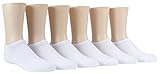 Stride Rite Little unisex Six Pack Comfort Seam Welt Top No Show Socks, White, Sock Size 7-8.5/Shoe Size 10-13