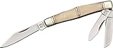 Rough Rider Lockback Stockman Fold Knife, 440 SS spey, sheepsfoot and locking clip blade, Chanel