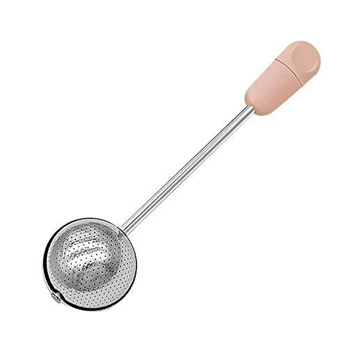 Flour or Powdered Sugar Baking Sifter, Spring Handle for Easy Operation, Baker’S Sugar Dusting Wand for Stick, Flour Spice (Pink)