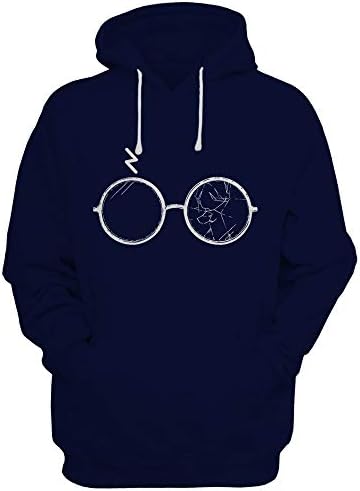 Being Desi Harry Potter Hoodie Sweatshirt: HP Funky Glasses Hoodie Sweatshirt for Men and Women.