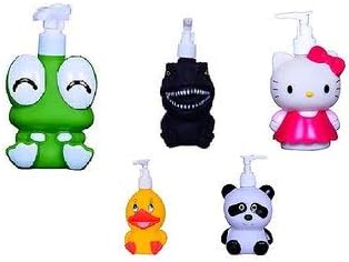 Almighty Multiples Duck Liquid Soap Cute Bathroom Soap Dispenser (Assorted Pattern and Colour) -Set of 2
