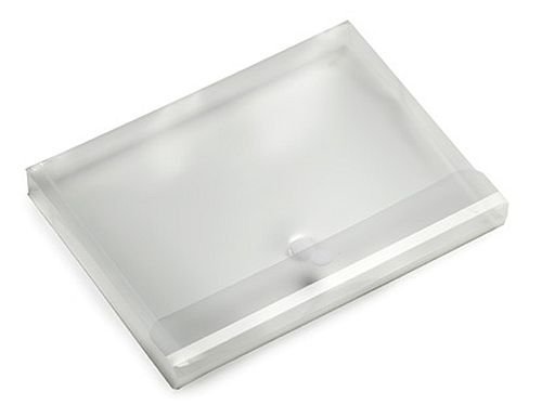 HF2 Wallet Folder (Pack of 10) | A4 Size | Envelope Document Folder with Hook & Loop Fastener | Clear & Transparent | for Home, Offices, School & Businesses | Landscape Document Organizer & Holder