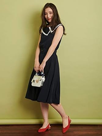 Amazon Co Jp Noela ノエラ セーラーカラープリーツワンピ 紺 M 服 ファッション小物
