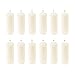 Super Z Outlet Unscented Pillar Candles for Weddings, Home Decoration, Relaxation, Spa, Smokeless Cotton Wick (12, Ivory, 3