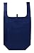 Dark Blue Reusable Grocery Bags 8 Pack Bulk Folding Convenient with Little Attached Pouch Durable Shopping Totes Machine Washable Solid Color