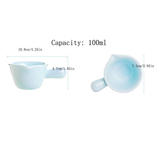 ZYLBDNB Zuckerdose milchkännchen Set Porzellan Gravy Sauciere Gravy Sauciere Saucer Ständer Traditionelle Porzellan… – Bild 3