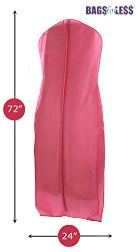Pink Wedding Gown Travel Storage Garment Bag Breathable Durable 10â€™â€™ Gusset