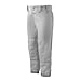 Mizuno Girls Youth Belted Low Rise Fastpitch Softball Pant, Grey, Youth Small