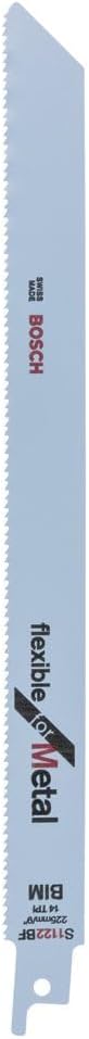 Bosch S1122BF Flexible Metal Saw Blade 29cm Pack of 5 UniShank