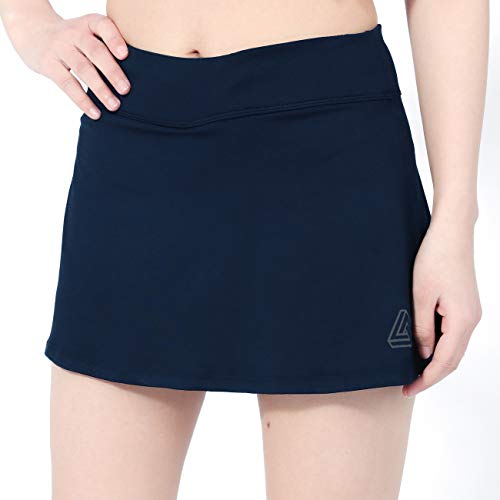 DOMICARE Women Pleated Active Athletic Skorts with Pockets, Lightweight Tennis Golf Skirts for Running Workout, M, Navy...