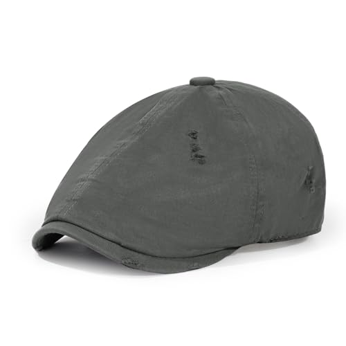 Qlauca Newsboy Cap for Men Adjustable 6 Panel Flat Hat at Amazon