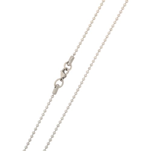 Stainless Steel Beaded Dog Tag Chain Necklace 3.0mm (16
