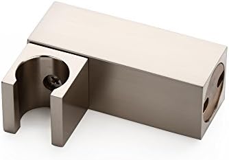 JiaYouJia Wall Mounted Square Shape Solid Brass Hand Shower Holder in Brushed Nickel