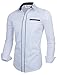 TAM WARE Men's Premium Casual Inner Contrast Slim-Fit Long-Sleeve Button Down Dress Shirt TWNMS310-1-CMS03-WHITE-US L