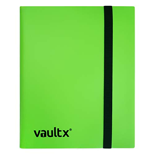 Vault X Binder - 4 Pocket Trading Card Album Folder - 160 Side Loading Pocket Binder for TCG (Green)