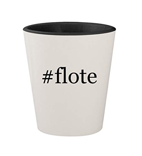 #flote - Ceramic Hashtag White Outer & Black Inner 1.5oz Shot Glass