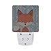 CiCily 2 Pack Plug in LED Night Light Plug-in, Ultra-Slim, and Cool-Touch Dusk to Dawn Sensor Night Lamp Brown Fox Kids Adults and Nursery Decor Night Light