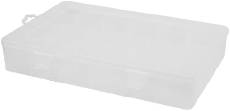 Adjustable 24 Slots Earrings Jewelry Fish Hook Tool Storage Box Clear