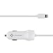 iPhone Car Charger,ProtonPlanet HighSpeed Car Adapter with Extra Length Built-in Lightning Connector for iPhone 7 Plus 7 6S Plus 6 Plus 6 5S 5 5C iPad Pro Air Mini and Extra USBPort for Android /White