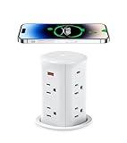 ANNQUAN 3" Pop Up Countertop Receptacle with 4 USB