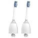 Amazon Brand - Solimo Sonic Replacement Brush Heads, 2 Count (Fits PHILIPS Sonicare Screw-On Electric Toothbrushes)