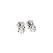 14k White Gold Cubic Zirconia Stud Earrings, 3 Millimeters (0.22ctw)