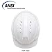 AMSTON Safety Hard Hat, Head Protection, “Keep Cool” Vented Helmet, Fully Adjustable, Low Profile, Cap Style, Type 1 Class C, Construction, ANSI Z89.1, White