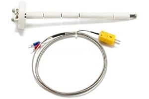 Clashpower K-Type Thermocouple Block Ceramic Kiln Insulator Kiln Probe Measuring Temperature -58 to 2372°F（-50 to 1300℃）, as picture show, 9B590VD1S10R02A7E9NOXG9