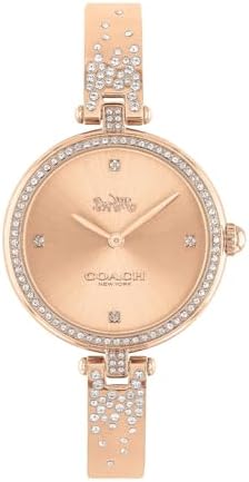 Coach Women's Rose Gold Dial Ionic Plated Rose Gold Steel