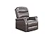 Divano Roma Furniture Classic Plush Bonded Leather Power Lift Recliner Living Room Chair, Large, Grey