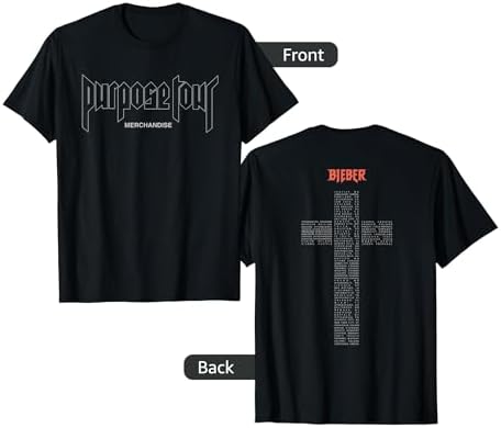 Amazon.com: Justin Bieber Official Purpose Tour Cross Dateback T