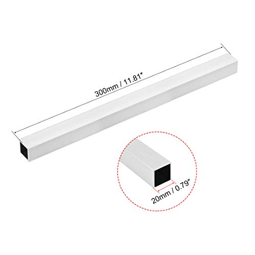 thumbnail image 2 of Uxcell 6063 Aluminum Square Tube, 15mmx15mmx1mm Wall Thickness 300mm Length Seamless Straight Pipe Tubing 4 Pcs 2 of 10
