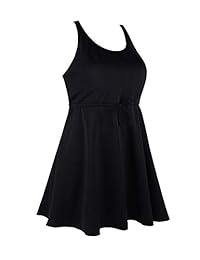 Bañador para dama JINXUEER de una pieza, con estampado floral, control de barriga, con falda acampanada