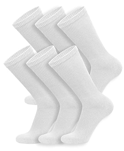 6 Pairs of Cotton Diabetic Neuropathy Crew Socks