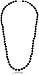 Amazon Collection Sterling Silver 8mm Black Onyx Bead Necklace, 24