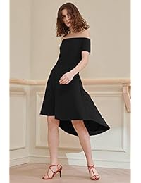 Vestido vintage de fiesta sin hombros para mujer