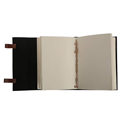 Journal Leather Bound Notebook with Hand Stitched Unlined Eco Friendly Pages for Men Women 7 x 5 inches - Travel Diary Notebooks Daily Notepad for Art Sketchbook